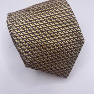 Charvet Yellow and Blue Patterned Tie